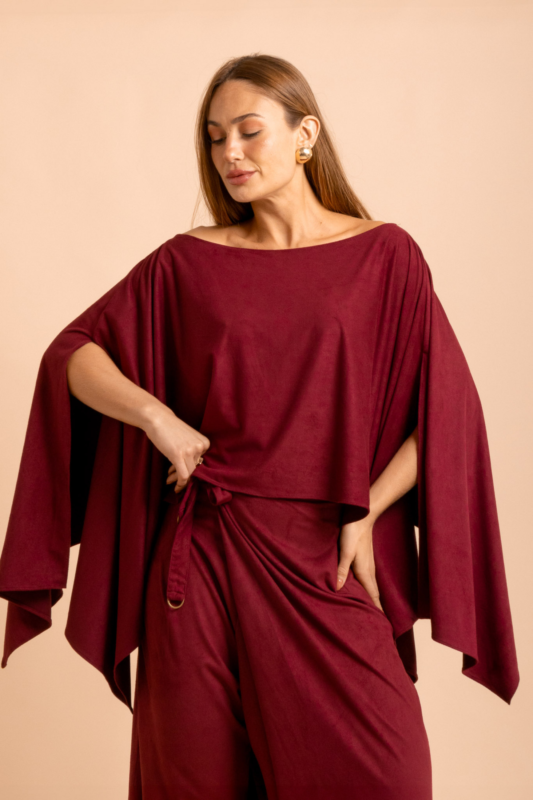 Blusa Ampla Boni Vinho