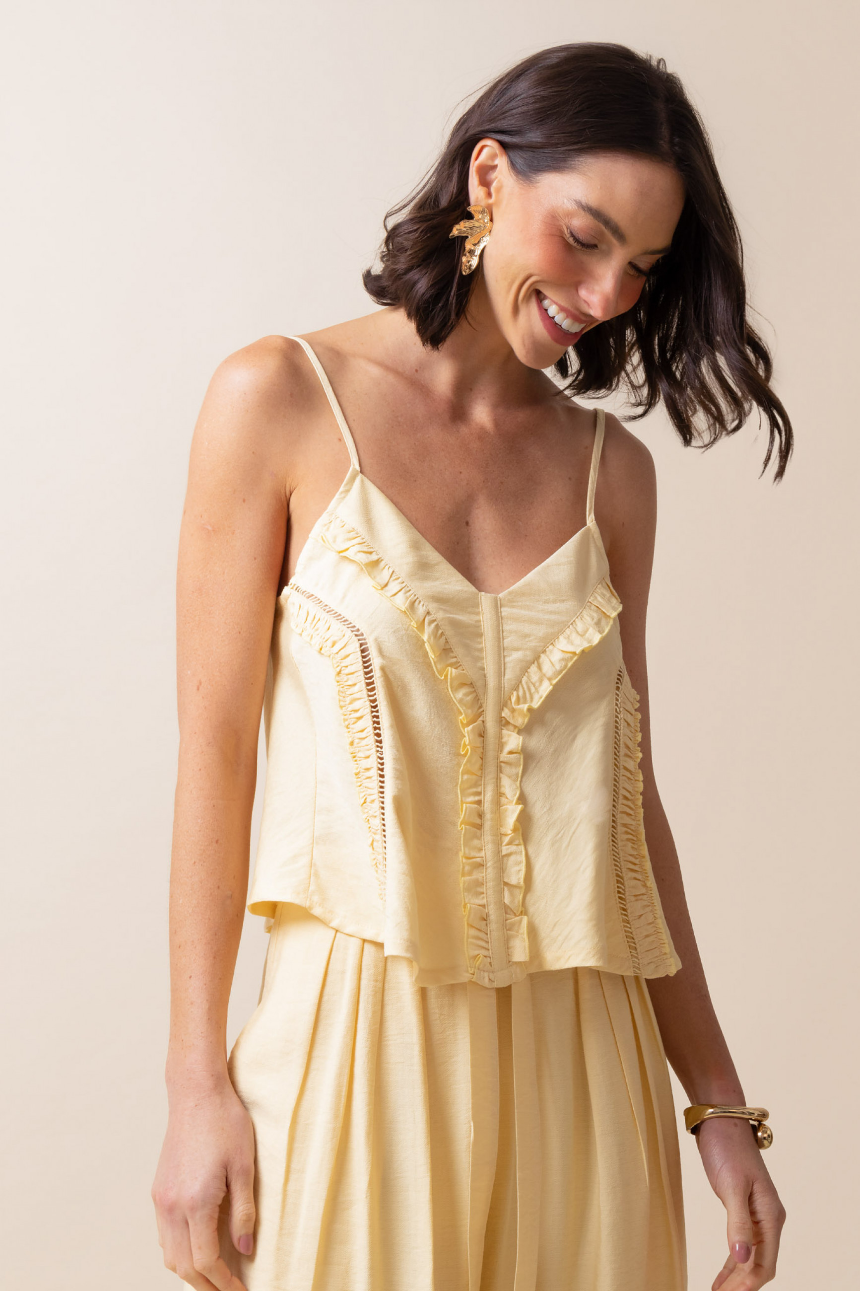 Regata Flora Marrakech Amarelo
