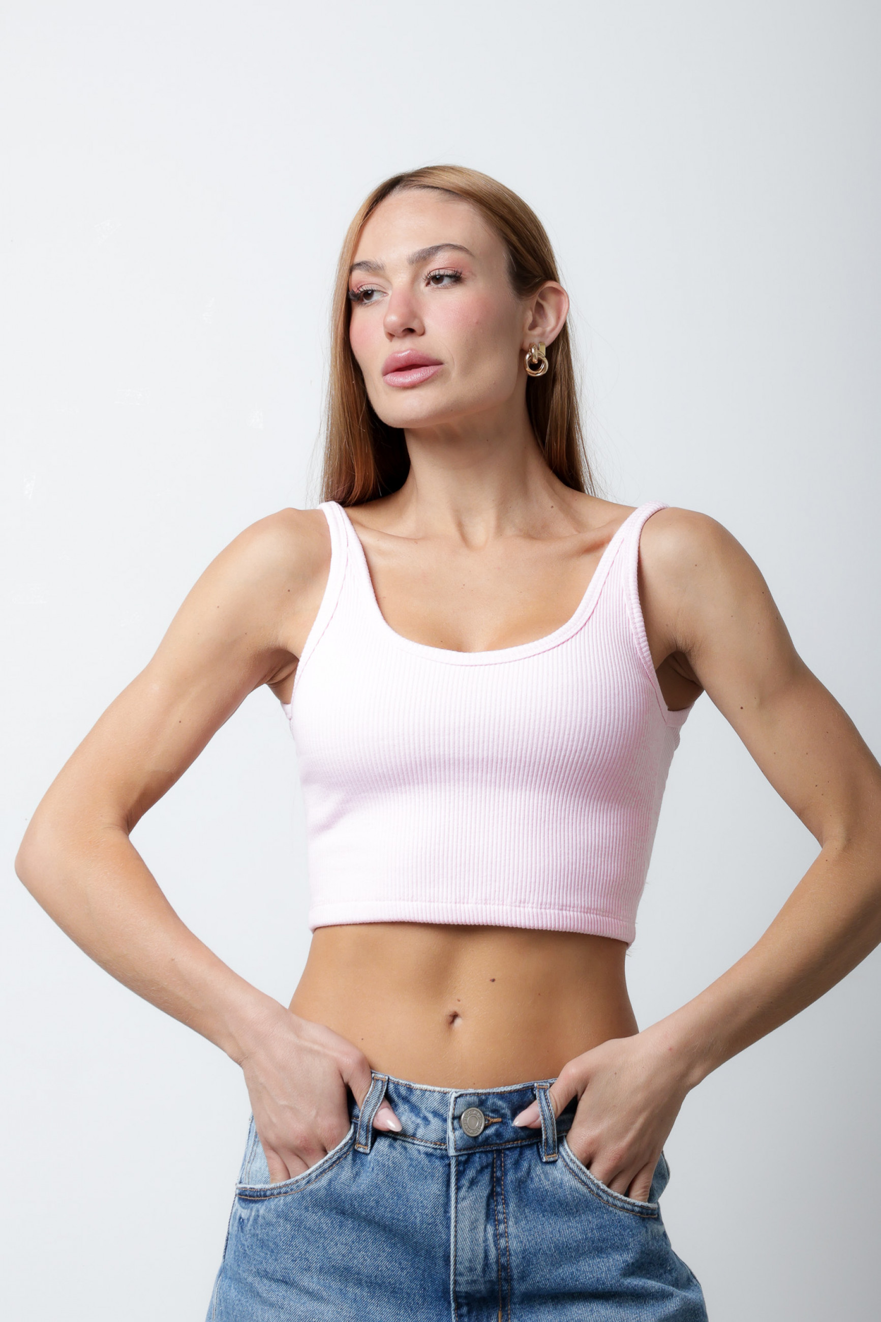 Cropped Darla Canelado Rosa
