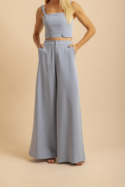Calça Pantalona Alfaiataria Alley Azul Claro