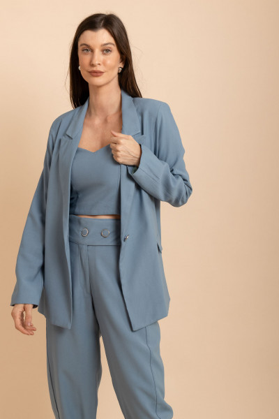 Blazer Alfaiataria Elo Azul