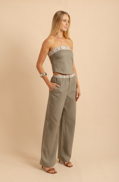 Top Elastano Pulse Verde Militar