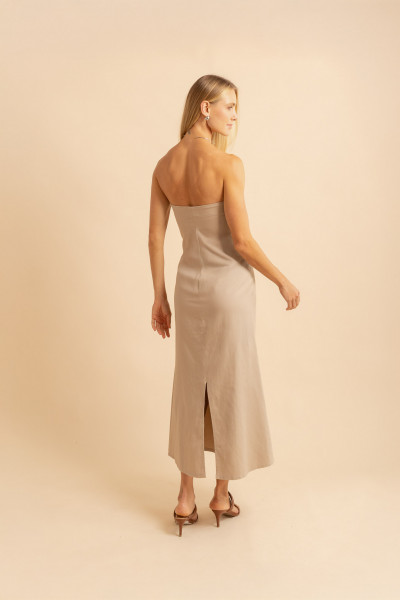 Vestido Elastico Pulse Bege