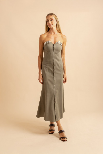 Vestido Elastico Pulse Verde Militar