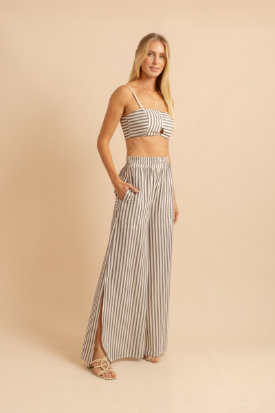 Calça Pantalona Metrópolis Cinza