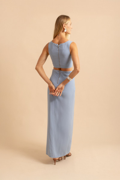 Vestido Nó Bruma Azul