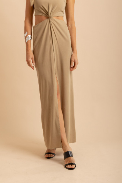 Vestido Nó Bruma Bege
