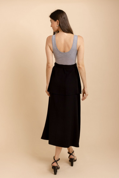 Vestido Longo Com Amarração Arc Preto