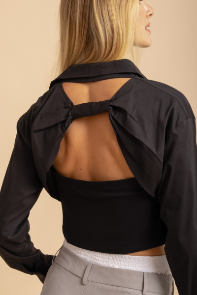 Camisa Nó Grid Preto