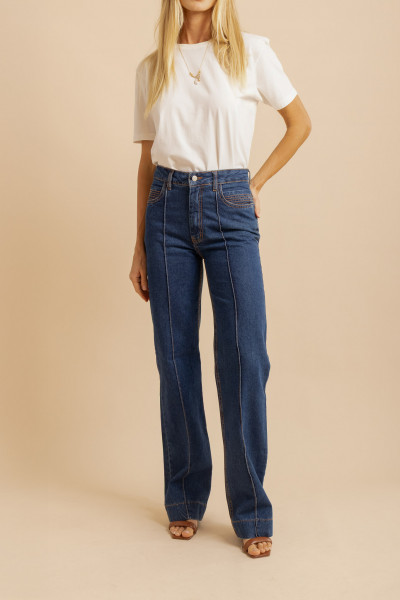 Calça Reta Jeans  