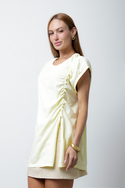 Blusa Celina Meia Malha Amarela 