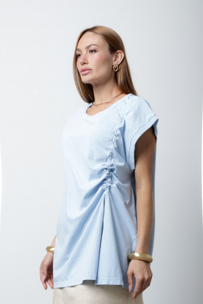 Blusa Celina Meia Malha Azul