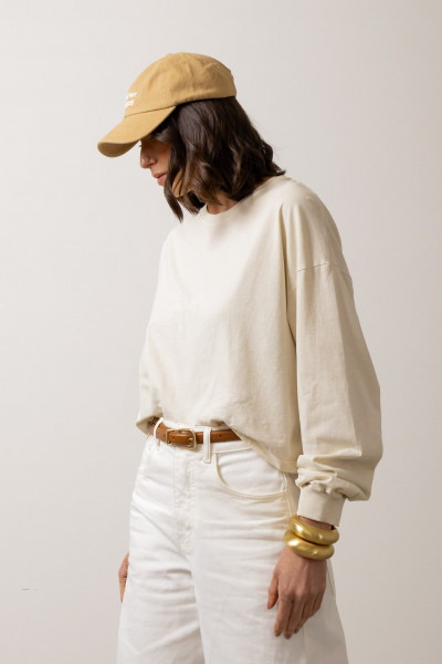Blusa Cora Meia Malha Areia