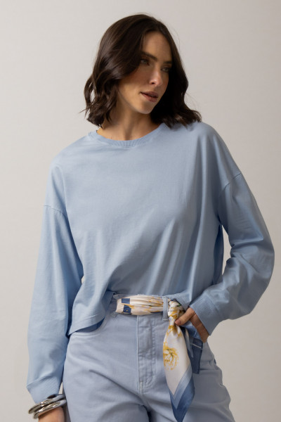 Blusa Cora Meia Malha Azul