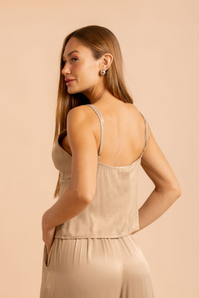 Blusa De Amarração Barolo Bege