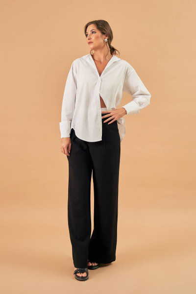 Camisa Recortes Grid Off White