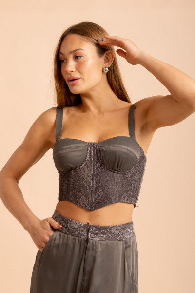 Top Corset Barolo Cinza