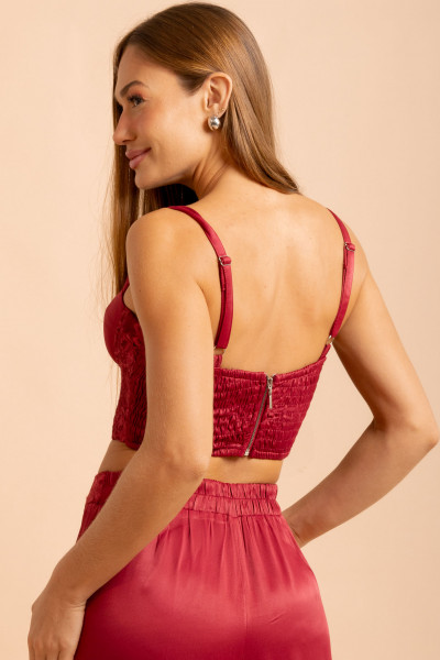 Top Corset Barolo Vinho