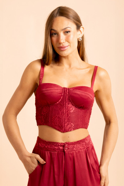 Top Corset Barolo Vinho