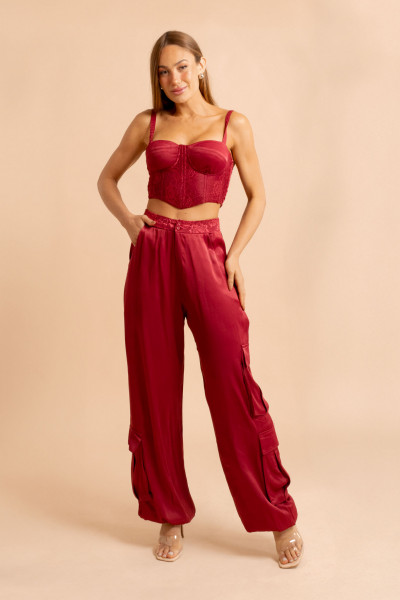 Calça Cargo Barolo Vinho