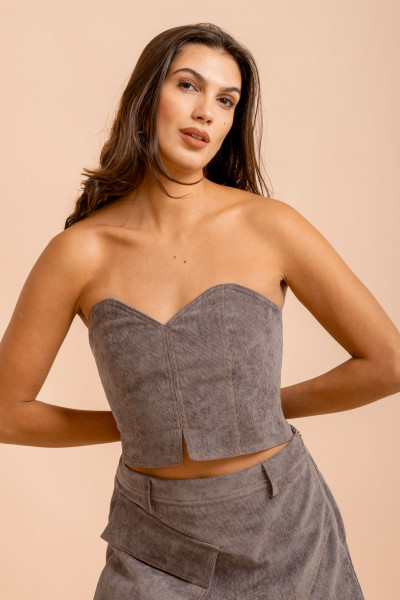 Corset Latte Cinza