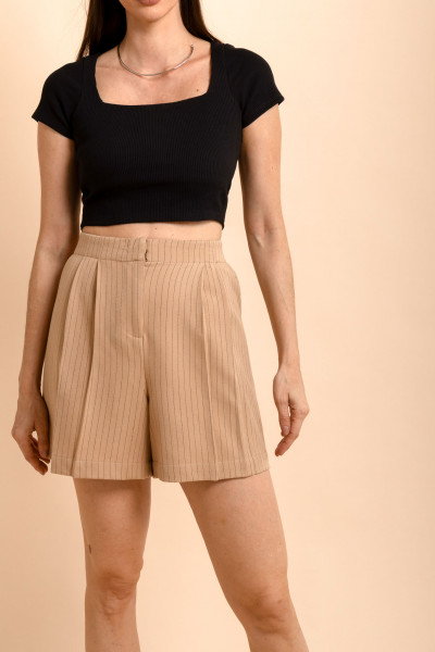 Shorts Alfaiataria Dusk Bege