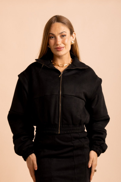 Jaqueta Bomber Velvet Preta