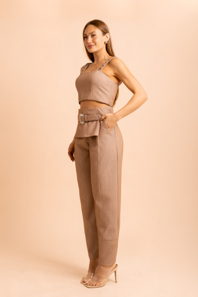 Calça Clochard Marrom