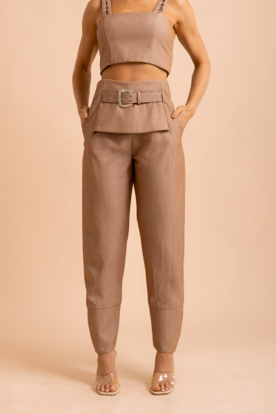 Calça Clochard Marrom