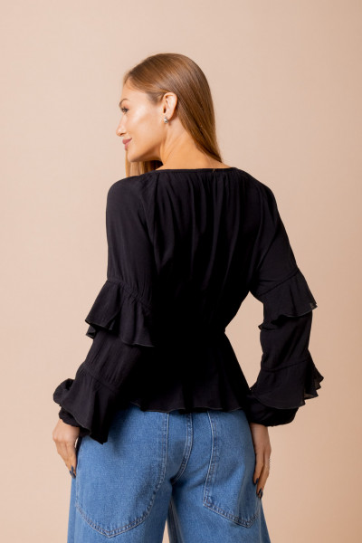 Bata Raglan Lush Preto