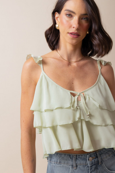 Blusa Babado Ava Verde