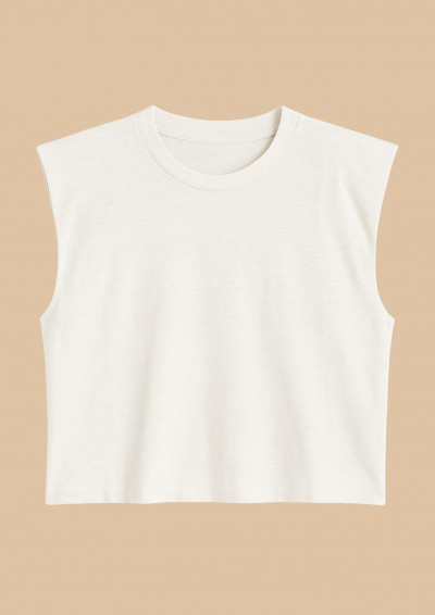 Blusa Ombreira Malha Off White
