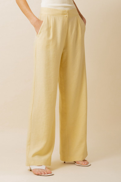 Calça Pantalona Plum Amarela  