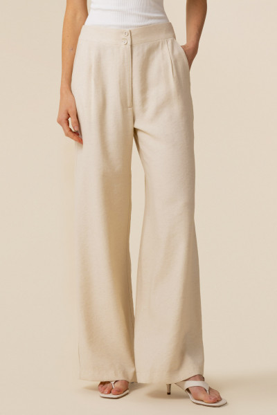 Calça Pantalona Plum Bege