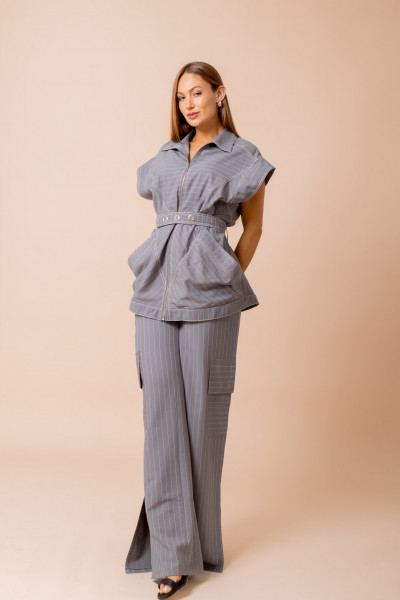 Calça Cargo Risca Ray Cinza