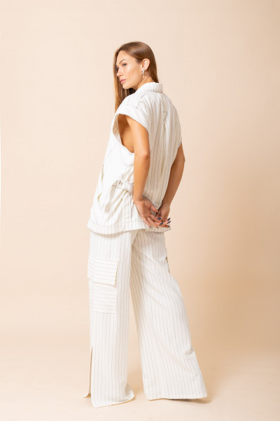 Calça Cargo Risca Ray Off White