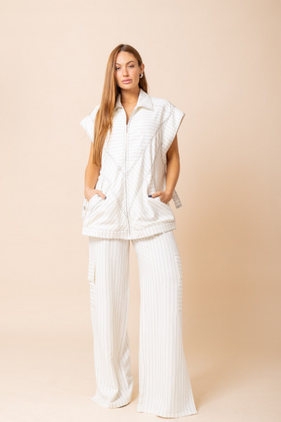 Calça Cargo Risca Ray Off White