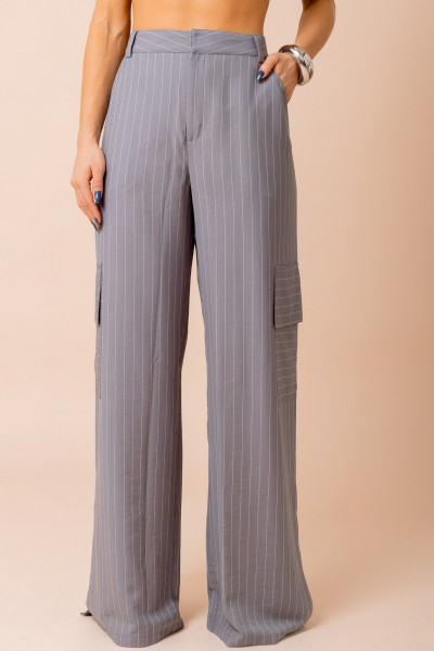 Calça Cargo Risca Ray Cinza