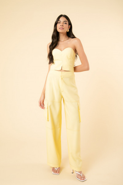 Calça Olivia Flat Ice Amarelo