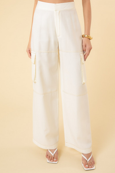 Calça Olivia Flat Ice Off White