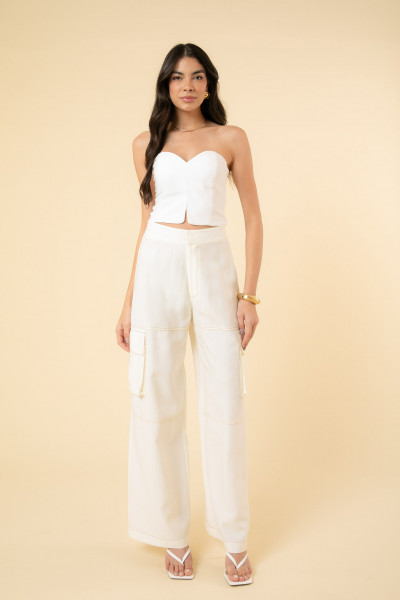 Calça Olivia Flat Ice Off White