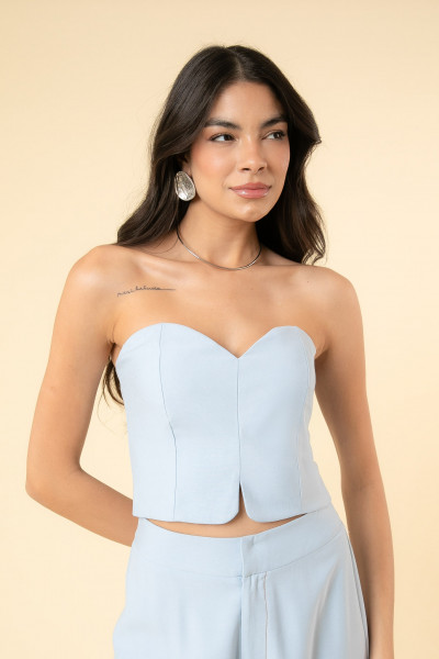 Cropped Olivia Flat Ice Azul