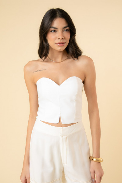 Cropped Olivia Flat Ice Off White