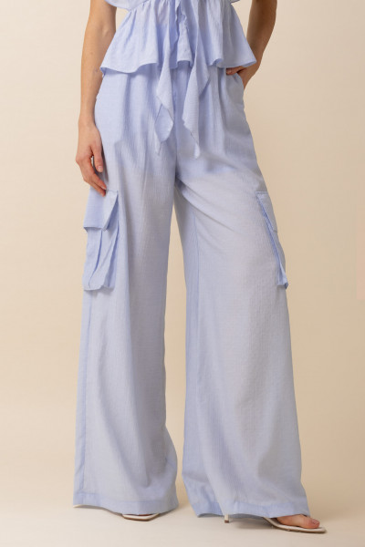 Calça Ampla Lui Azul