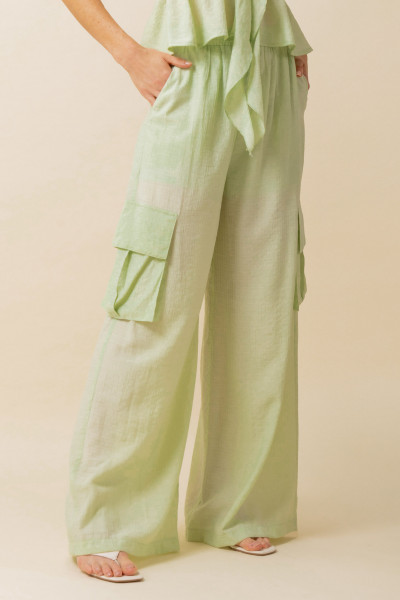 Calça Ampla Lui Verde 