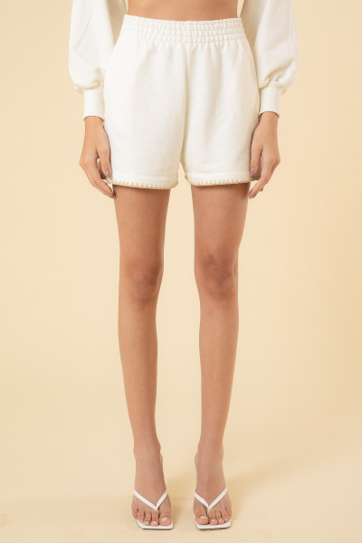 Shorts Livia Moletom Off White