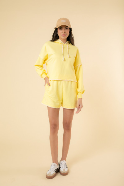 Blusa Lívia Moletom Amarela 