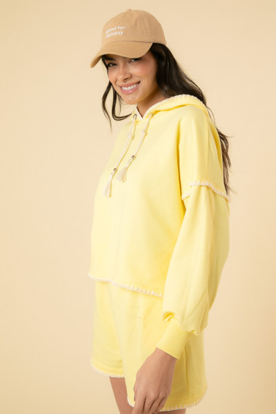 Blusa Lívia Moletom Amarela 