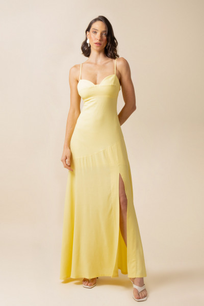 Vestido Longo Lina Amarelo