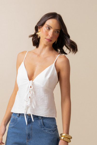 Regata Amarração Voil Siena Off White